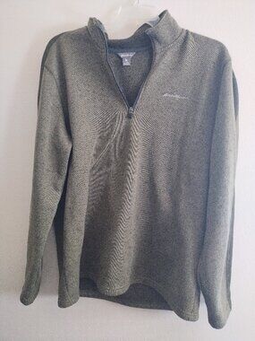 Eddie Bauer Men's V-neck zip front sweater size TXL